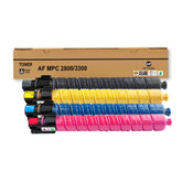 4 Pack UP Compatible Copier Toner for AF MPC 2800/3300 ( Cyan, Yellow, Magenta, Black )
