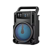 GTS-1360 Portable Mini Karaoke Bluetooth Speaker Multimedia Speaker with LED Light Portable Trolley Design Black