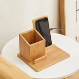 WOODEN FAST QI BAMBOO  CHARGING DESK STAND